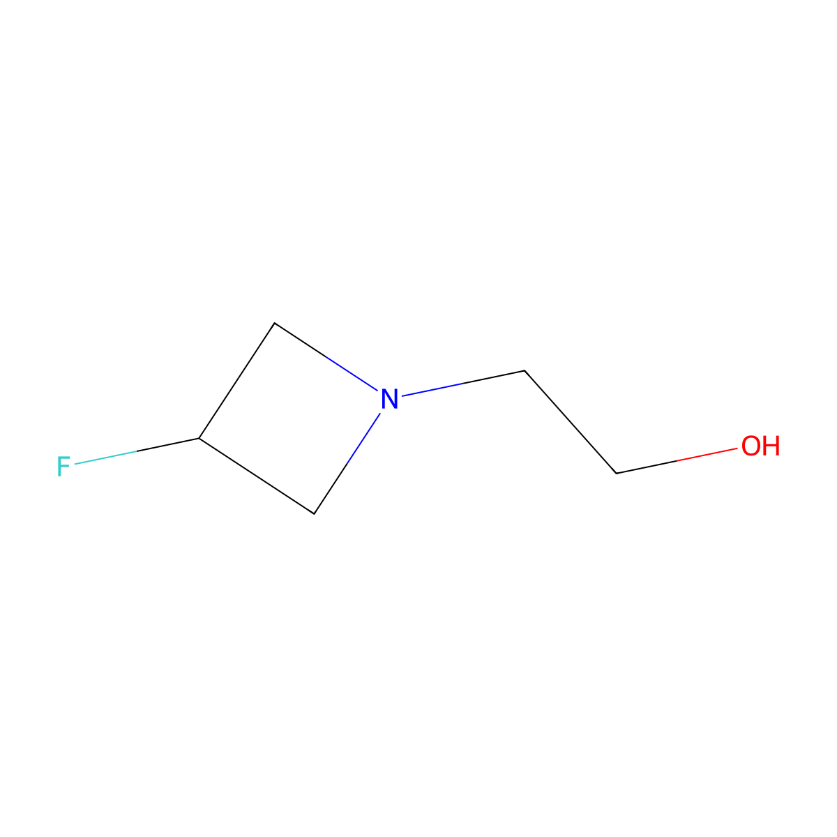 2-(3-Fluoroazetidin-1-yl)ethan-1-ol molecular structure, CAS 1638364-08-5
