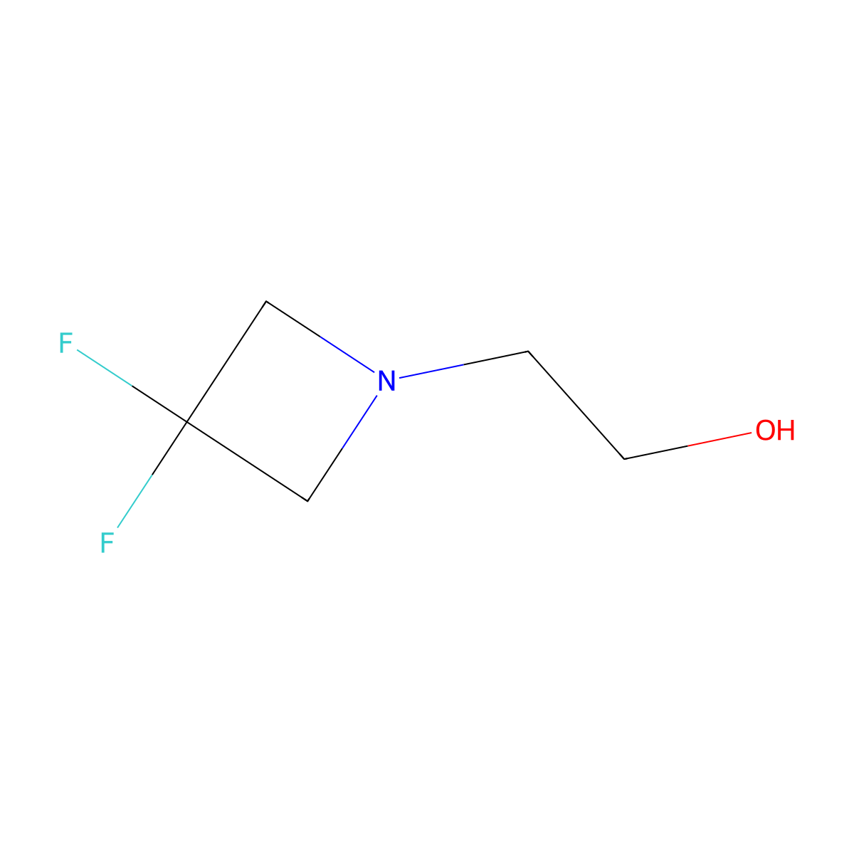 2-(3,3-Difluoroazetidin-1-yl)ethan-1-ol molecular structure, CAS 1638364-09-6