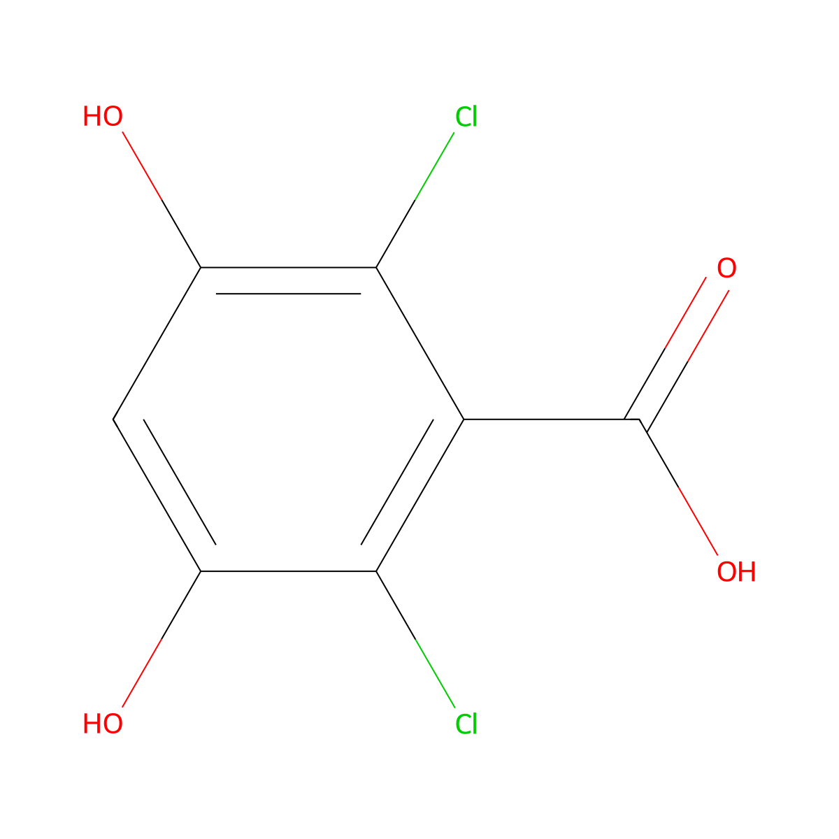 2,6-Dichloro-3,5-dihydroxybenzoic acid molecular structure, CAS 1638365-46-4