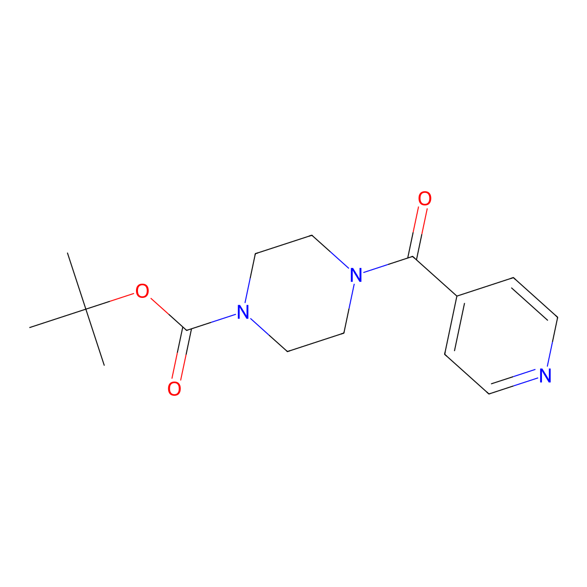 1-Boc-4-(4-pyridinylcarbonyl)-piperazine molecular structure, CAS 163838-89-9