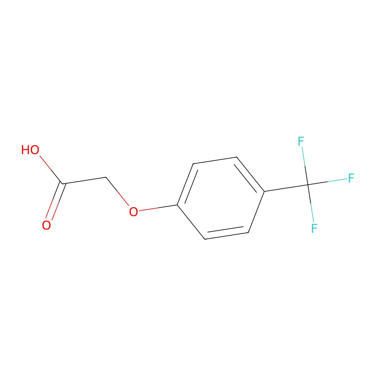 2-[4-(Trifluoromethyl)phenoxy]acetic acid molecular structure, CAS 163839-73-4