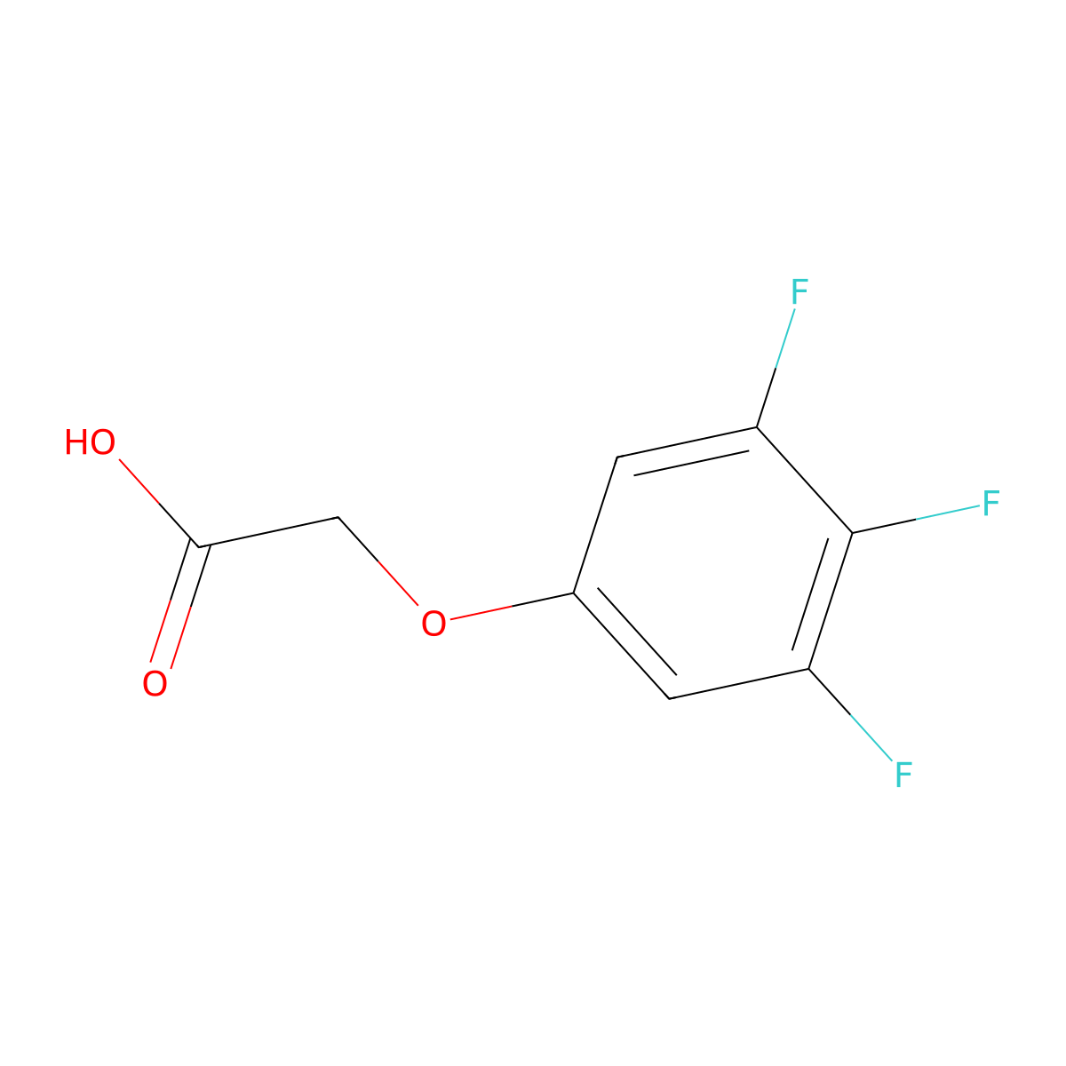 2-(3,4,5-Trifluorophenoxy)acetic acid molecular structure, CAS 163839-74-5