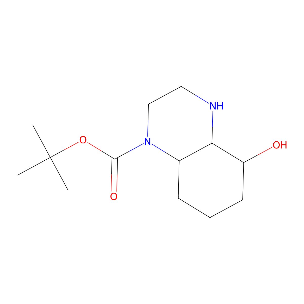tert-Butyl (4aS,5R,8aS)-5-hydroxyoctahydroquinoxaline-1(2H)-carboxylate molecular structure, CAS 1638419-82-5