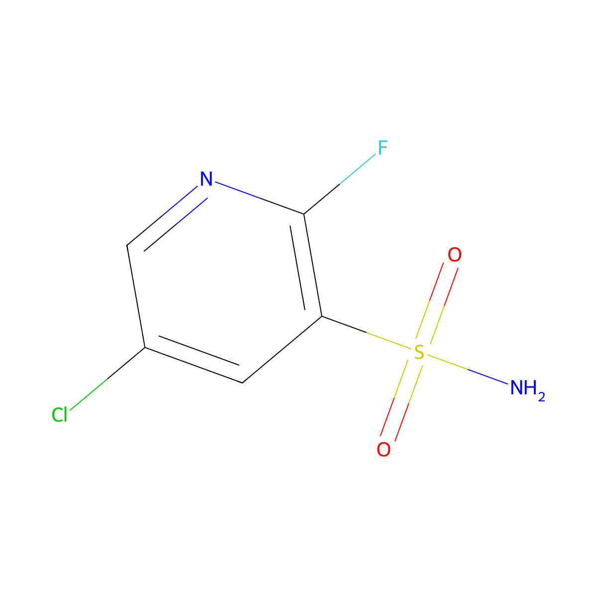 5-Chloro-2-fluoropyridine-3-sulfonamide molecular structure, CAS 1638430-50-8