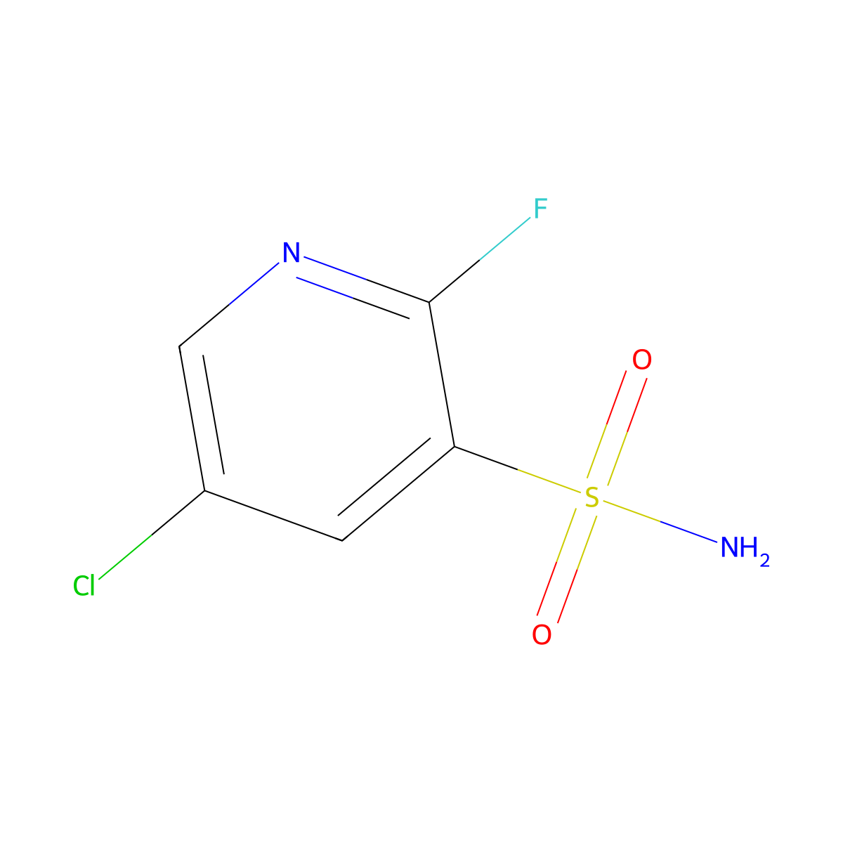 5-Chloro-2-fluoropyridine-3-sulfonamide molecular structure, CAS 1638430-50-8
