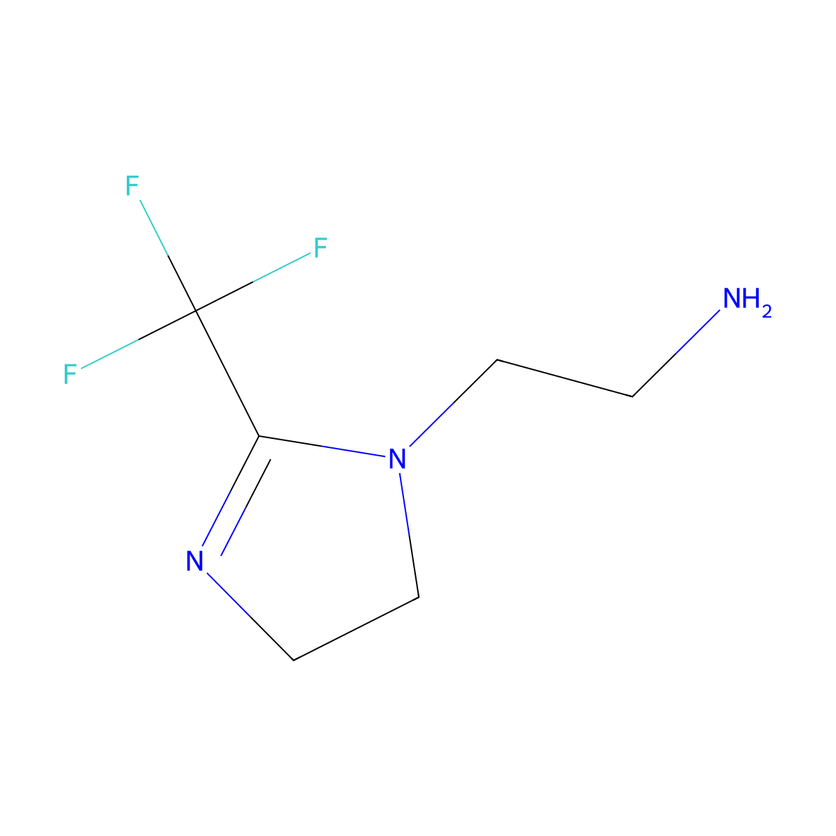 2-(2-(trifluoromethyl)-4,5-dihydro-1H-imidazol-1-yl)ethan-1-amine molecular structure, CAS 1638434-67-9