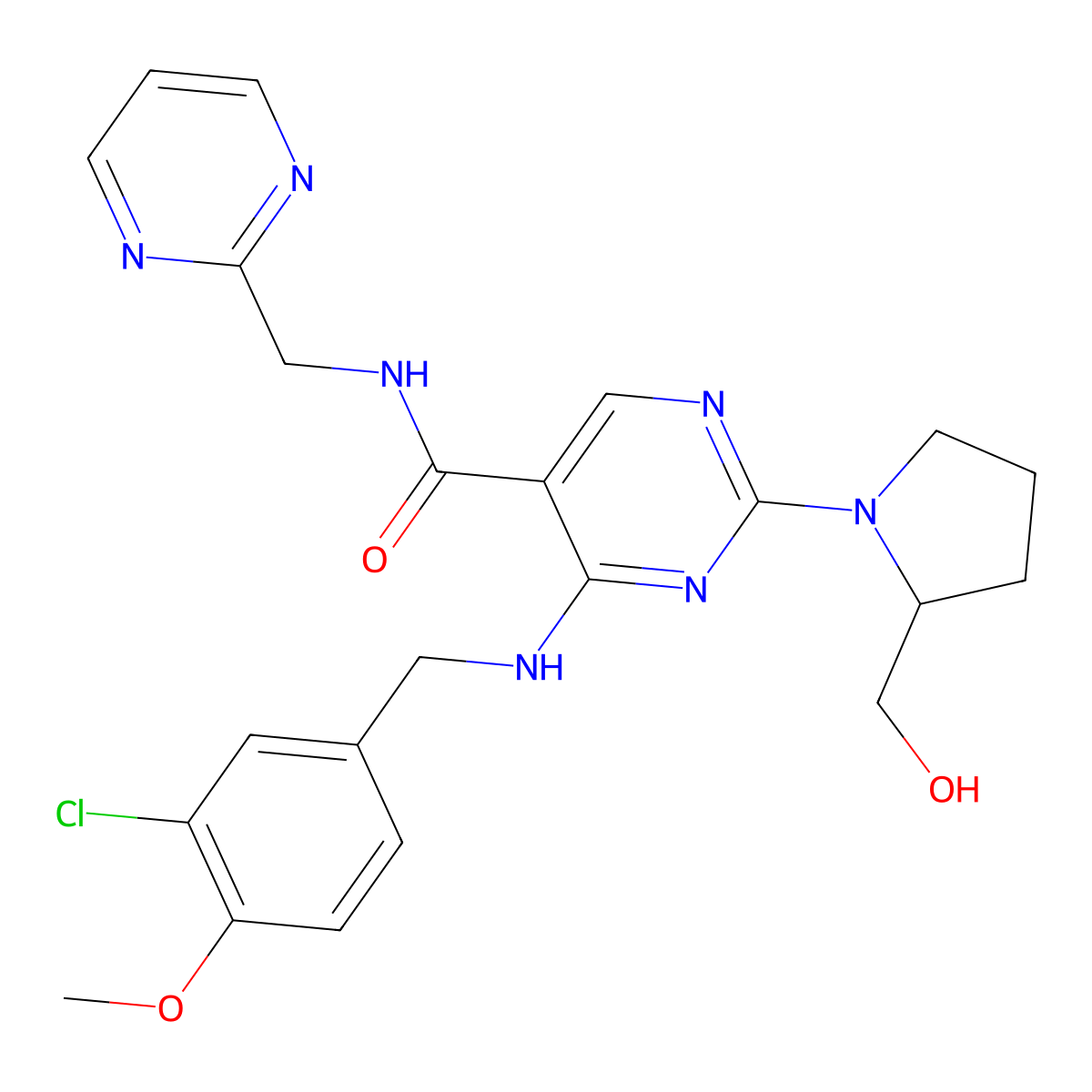 R-Avanafil molecular structure, CAS 1638497-26-3