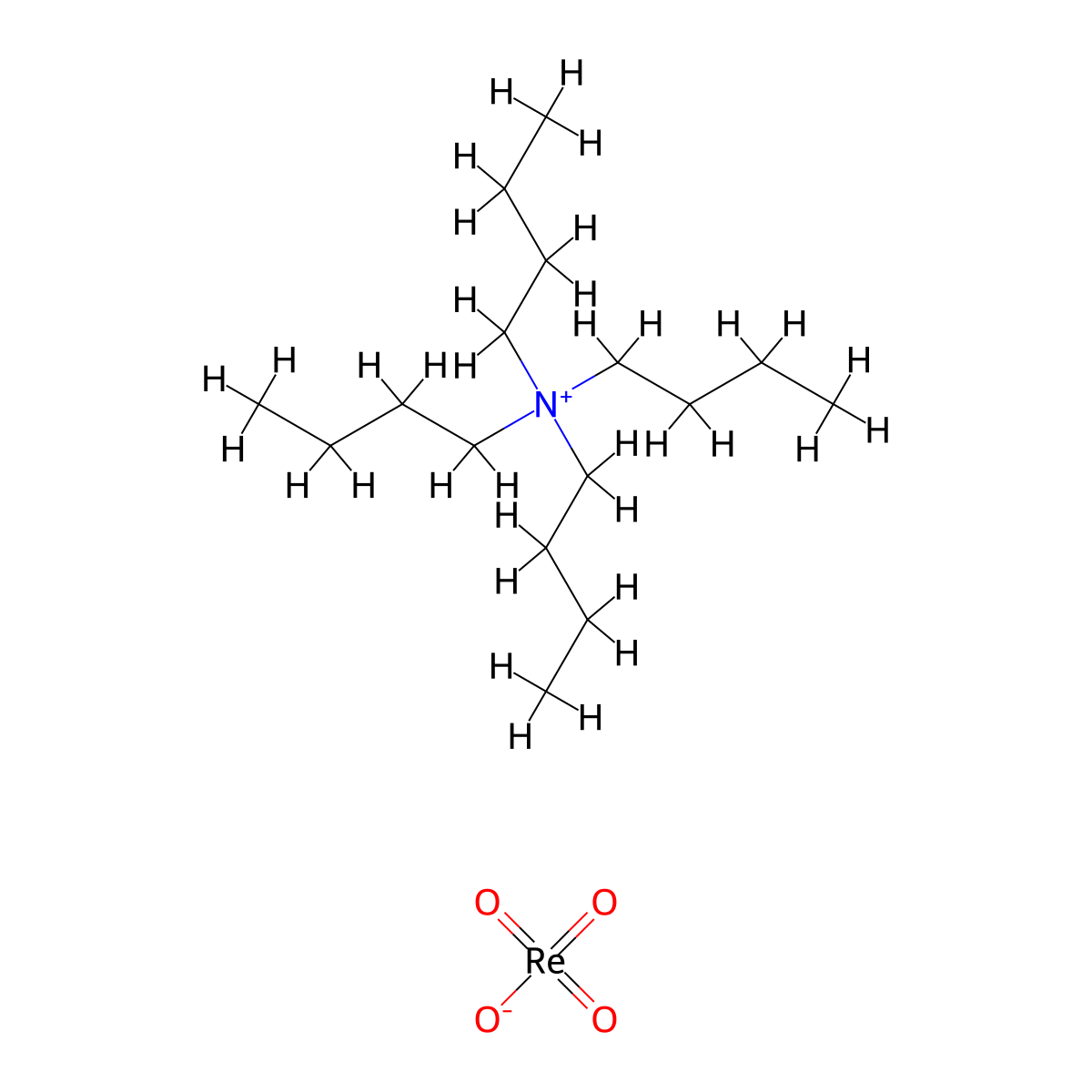 Tetrabutylammonium Perrhenate molecular structure, CAS 16385-59-4