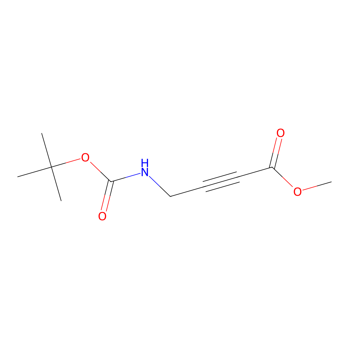 Methyl 4-((tert-butoxycarbonyl)amino)but-2-ynoate molecular structure, CAS 163852-55-9