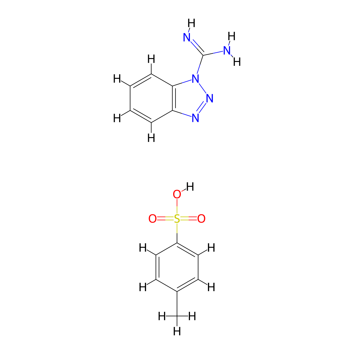 Benzotriazole-1-carboxamidinium tosylate molecular structure, CAS 163853-10-9