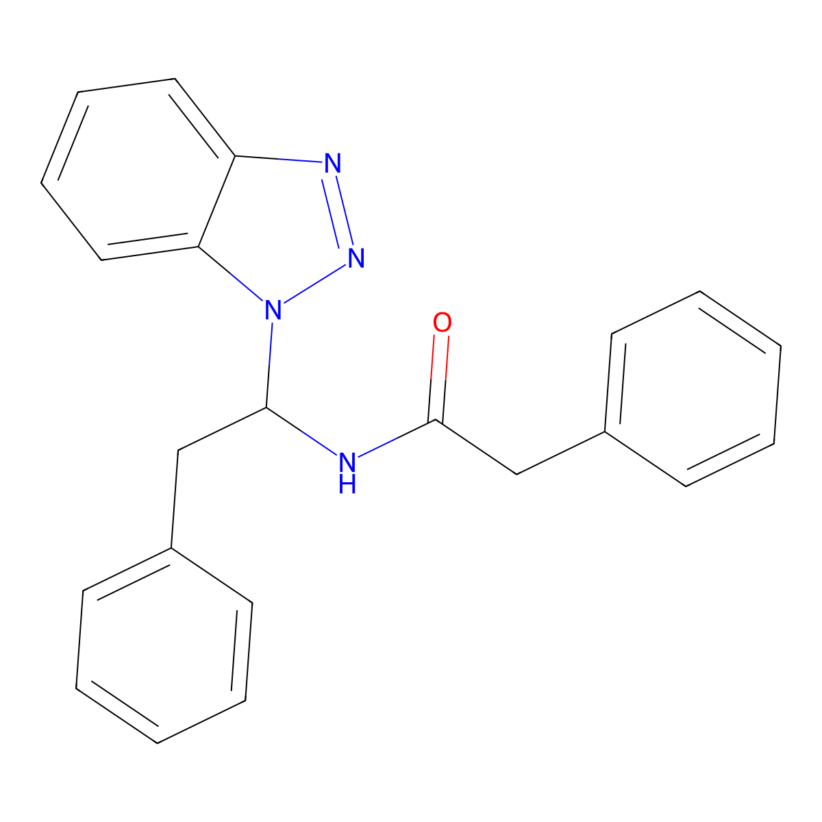 N-[1-(1H-1,2,3-Benzotriazol-1-yl)-2-phenylethyl]-2-phenylacetamide molecular structure, CAS 163853-21-2