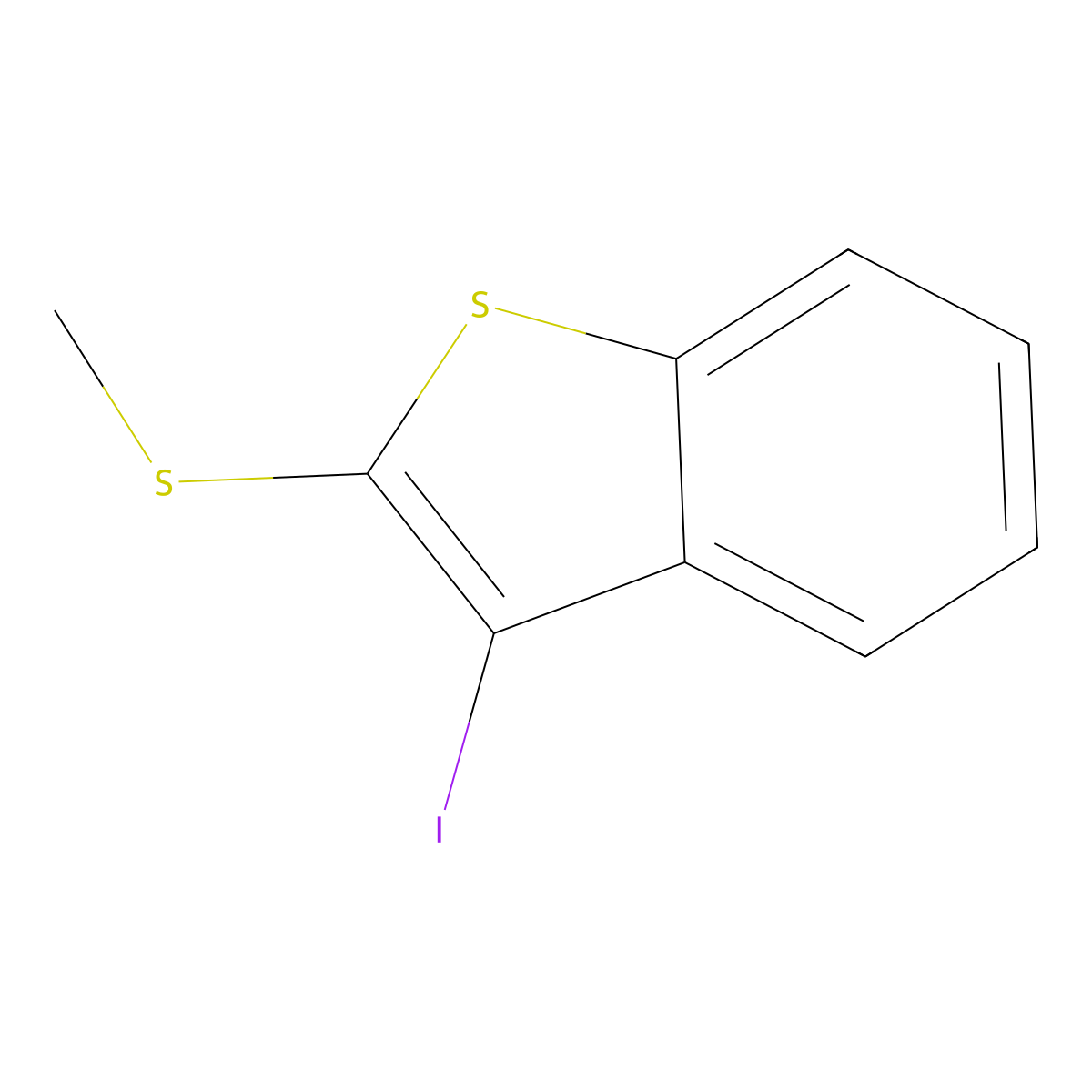 3-Iodo-2-(methylthio)benzo[b]thiophene molecular structure, CAS 1638536-26-1