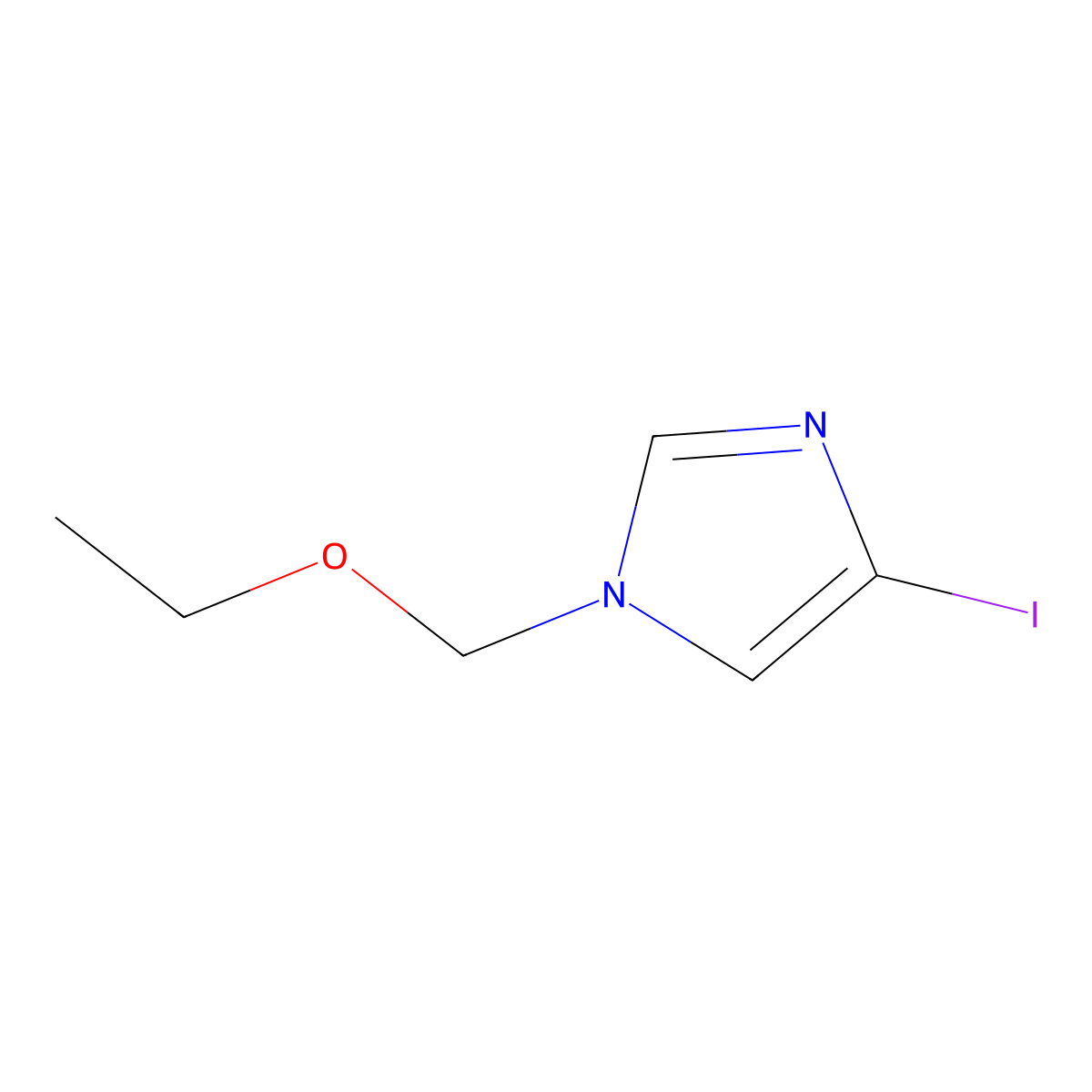 1-(ethoxymethyl)-4-iodo-1H-imidazole molecular structure, CAS 163854-61-3
