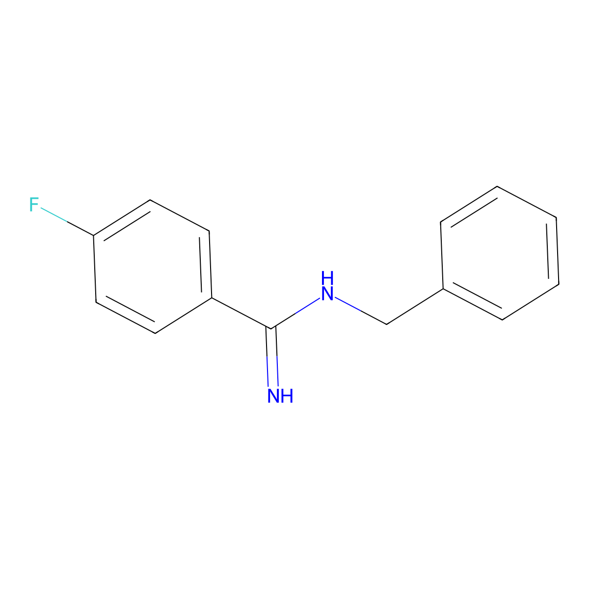N-benzyl-4-fluorobenzene-1-carboximidamide molecular structure, CAS 1638583-97-7