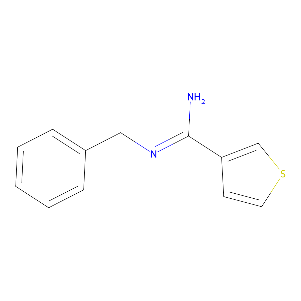 N-Benzylthiophene-3-carboximidamide molecular structure, CAS 1638584-00-5
