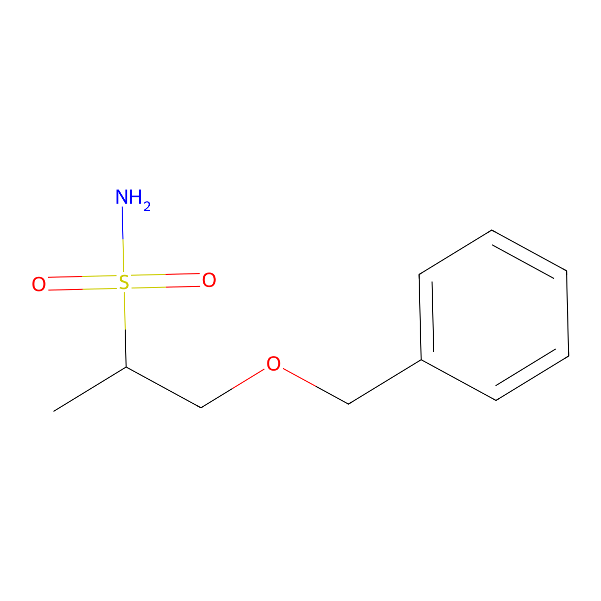(2S)-1-(benzyloxy)propane-2-sulfonamide molecular structure, CAS 1638587-34-4