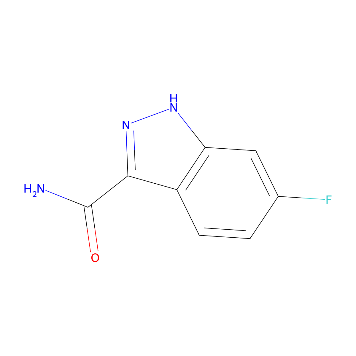 6-Fluoro-1H-indazole-3-carboxamide molecular structure, CAS 1638591-46-4