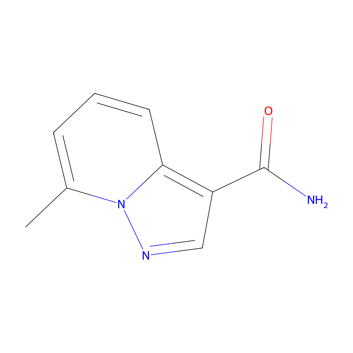 7-Methylpyrazolo[1,5-a]pyridine-3-carboxamide molecular structure, CAS 1638591-47-5