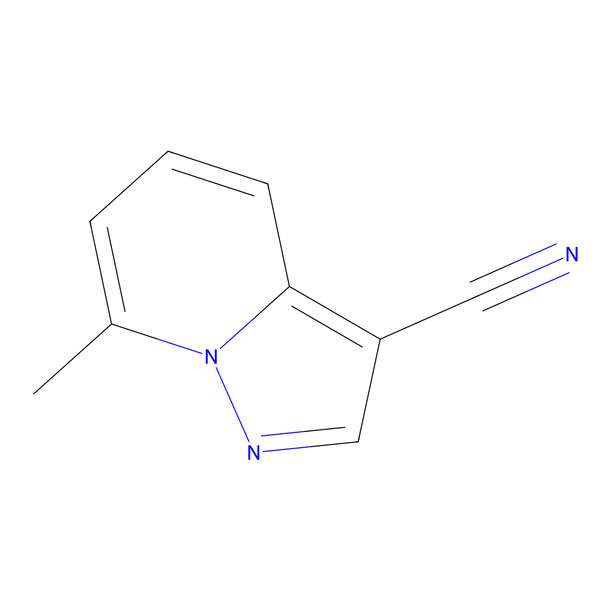 7-Methylpyrazolo[1,5-A]pyridine-3-carbonitrile molecular structure, CAS 1638591-52-2