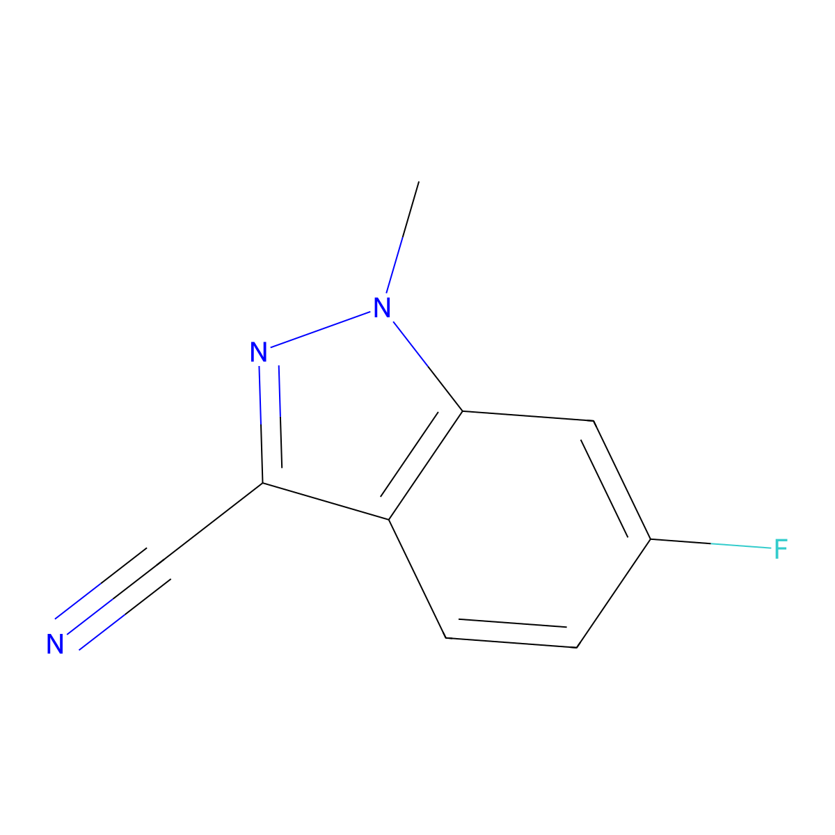 6-Fluoro-1-methyl-1H-indazole-3-carbonitrile molecular structure, CAS 1638591-55-5