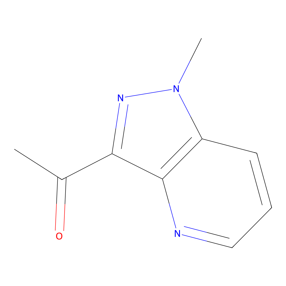 1-(1-methyl-1H-pyrazolo[4,3-b]pyridin-3-yl)ethan-1-one molecular structure, CAS 1638593-64-2