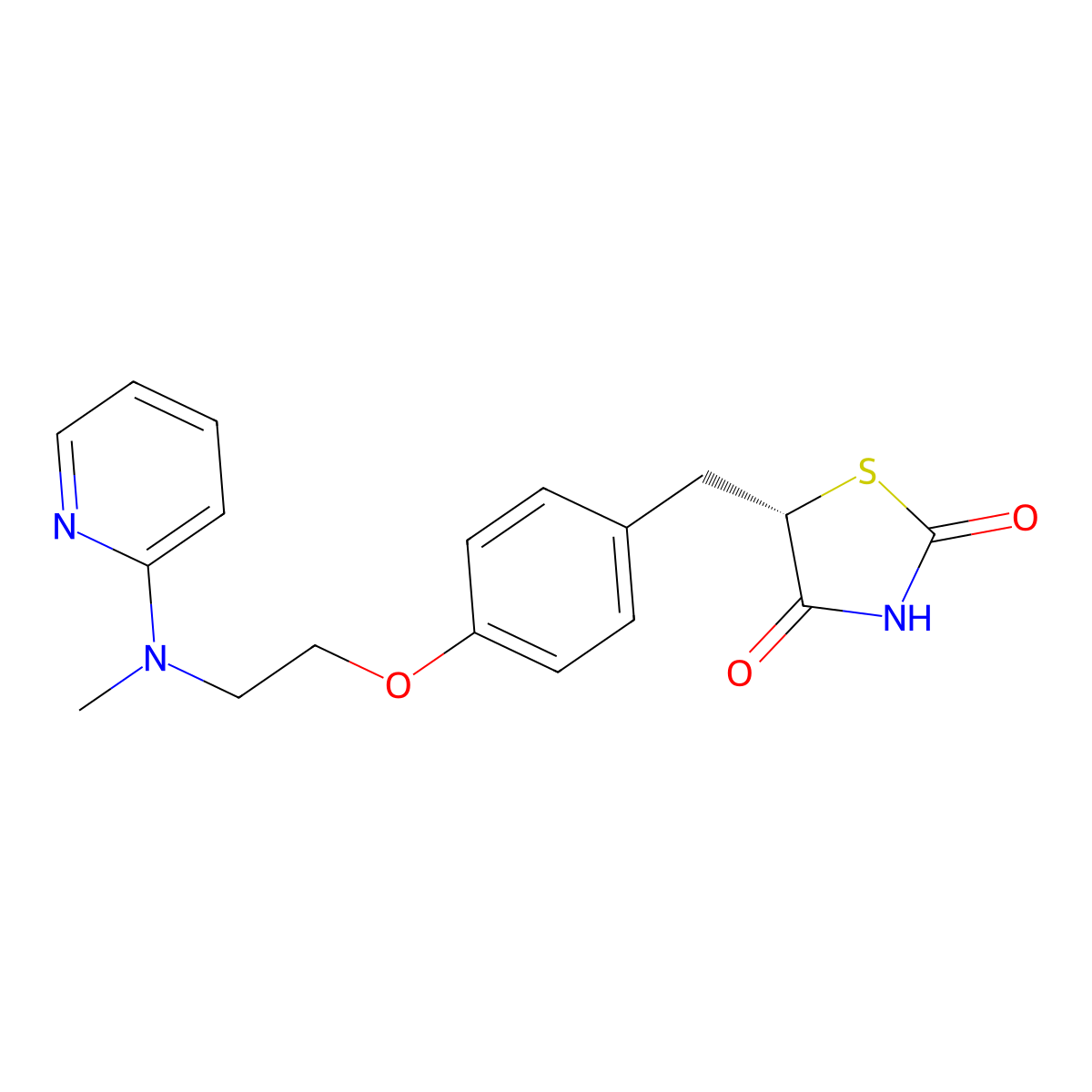(-)-Rosiglitazone molecular structure, CAS 163860-15-9