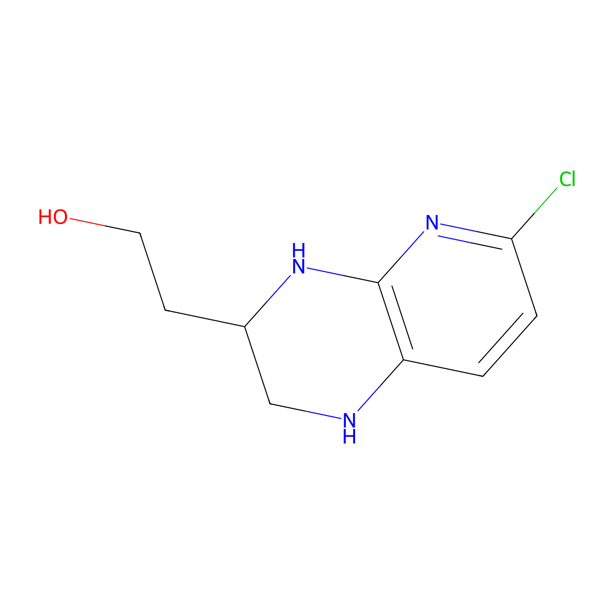 (S)-2-(6-Chloro-1,2,3,4-tetrahydropyrido[2,3-b]pyrazin-3-yl)ethanol molecular structure, CAS 1638603-70-9