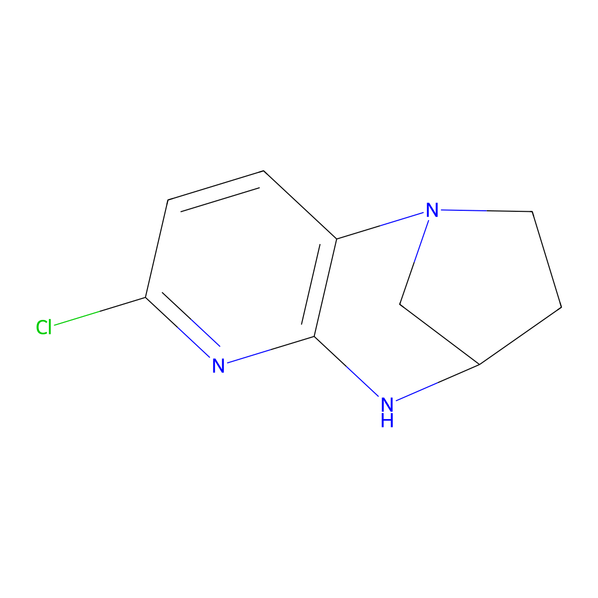 (4S)-7-Chloro-2,3,4,5-tetrahydro-1,4-methanopyrido[2,3-b][1,4]diazepine molecular structure, CAS 1638603-72-1