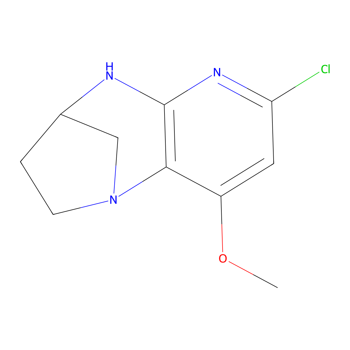 (4S)-7-Chloro-9-methoxy-2,3,4,5-tetrahydro-1,4-methanopyrido[2,3-b][1,4]diazepine molecular structure, CAS 1638604-09-7