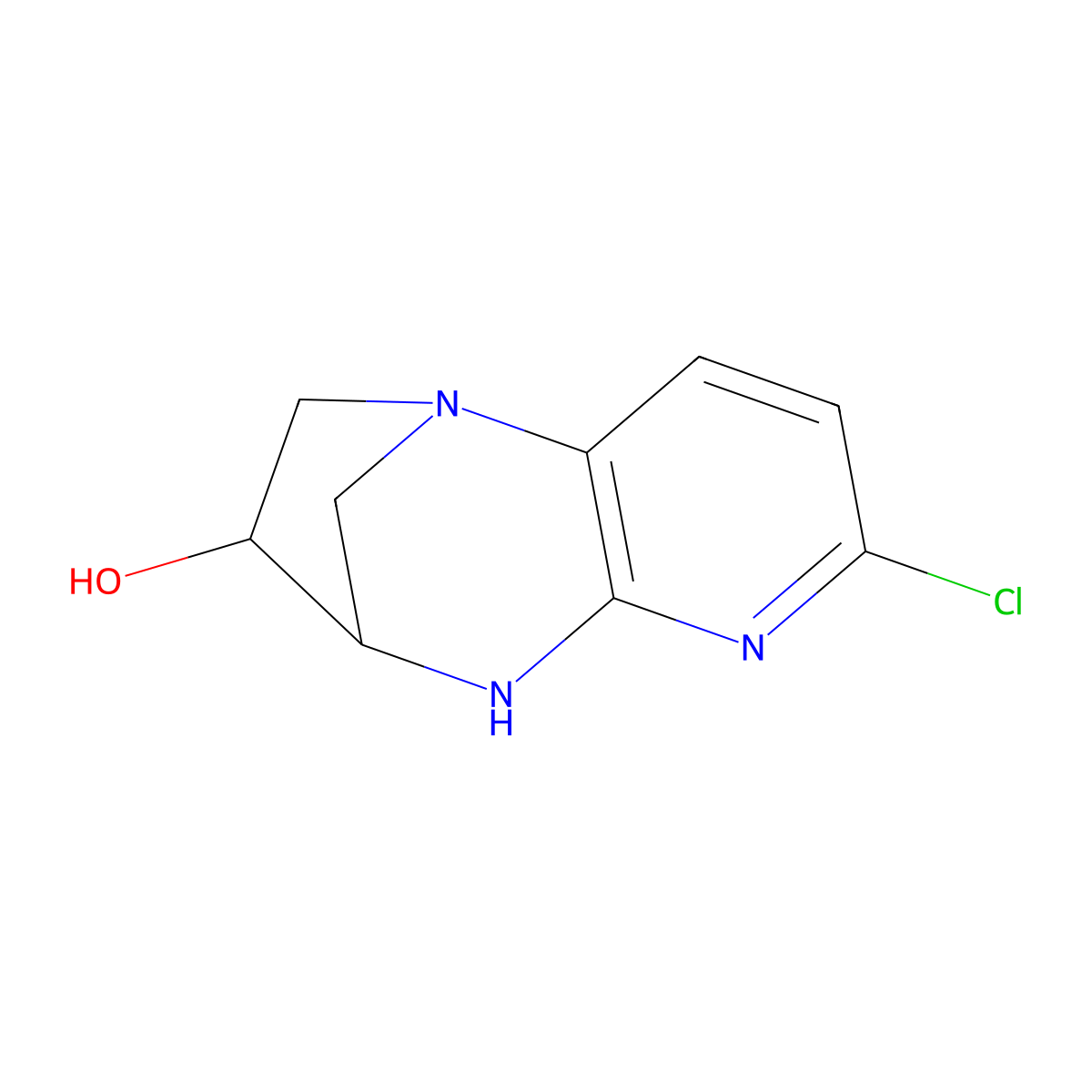 (3R,4R)-7-Chloro-2,3,4,5-tetrahydro-1,4-methanopyrido[2,3-b][1,4]diazepin-3-ol molecular structure, CAS 1638604-18-8