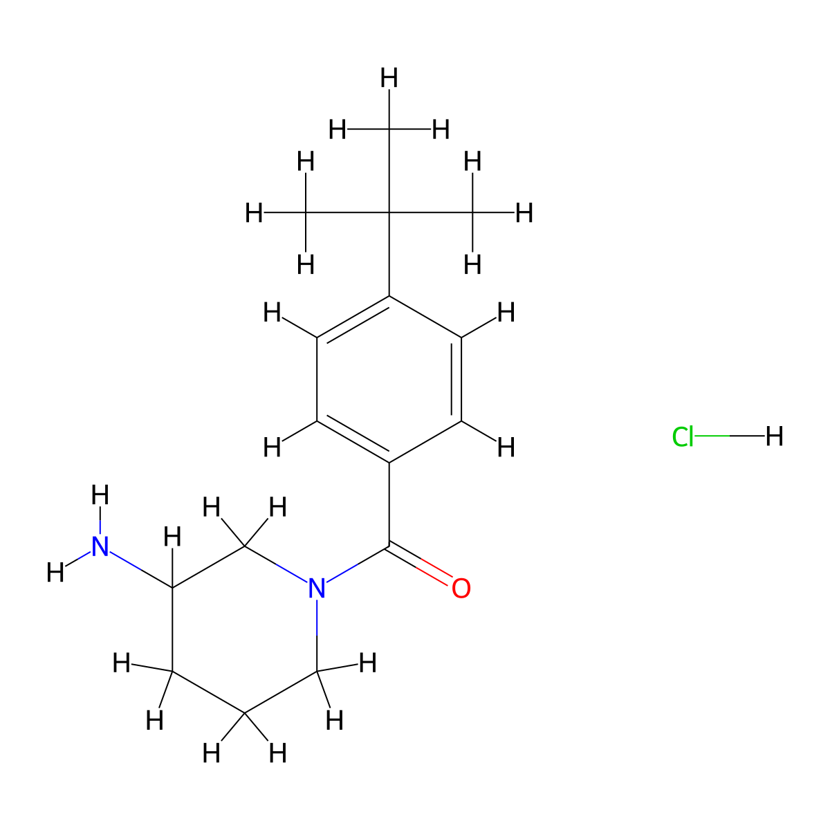 1-(4-Tert-butylbenzoyl)piperidin-3-amine hydrochloride molecular structure, CAS 1638612-37-9
