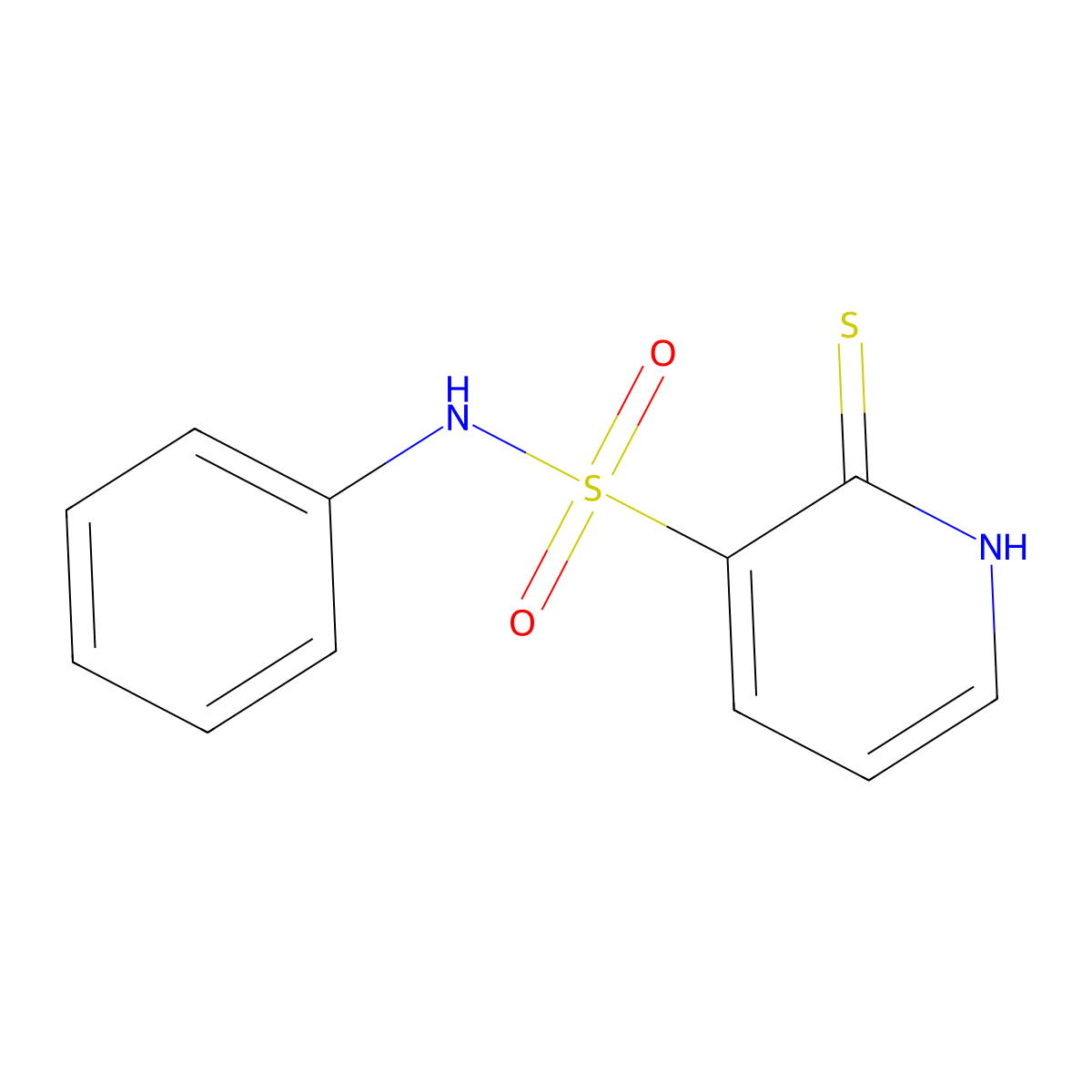 N-phenyl-2-thioxo-1,2-dihydropyridine-3-sulfonamide molecular structure, CAS 1638612-40-4