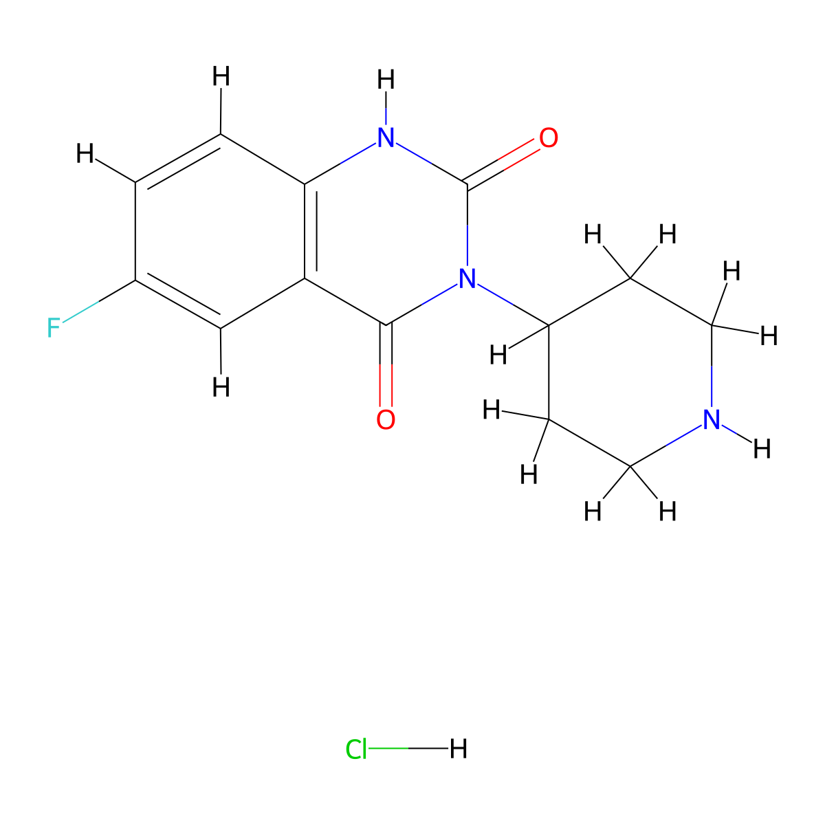 6-fluoro-3-piperidin-4-ylquinazoline-2,4(1H,3H)-dione hydrochloride molecular structure, CAS 1638612-46-0
