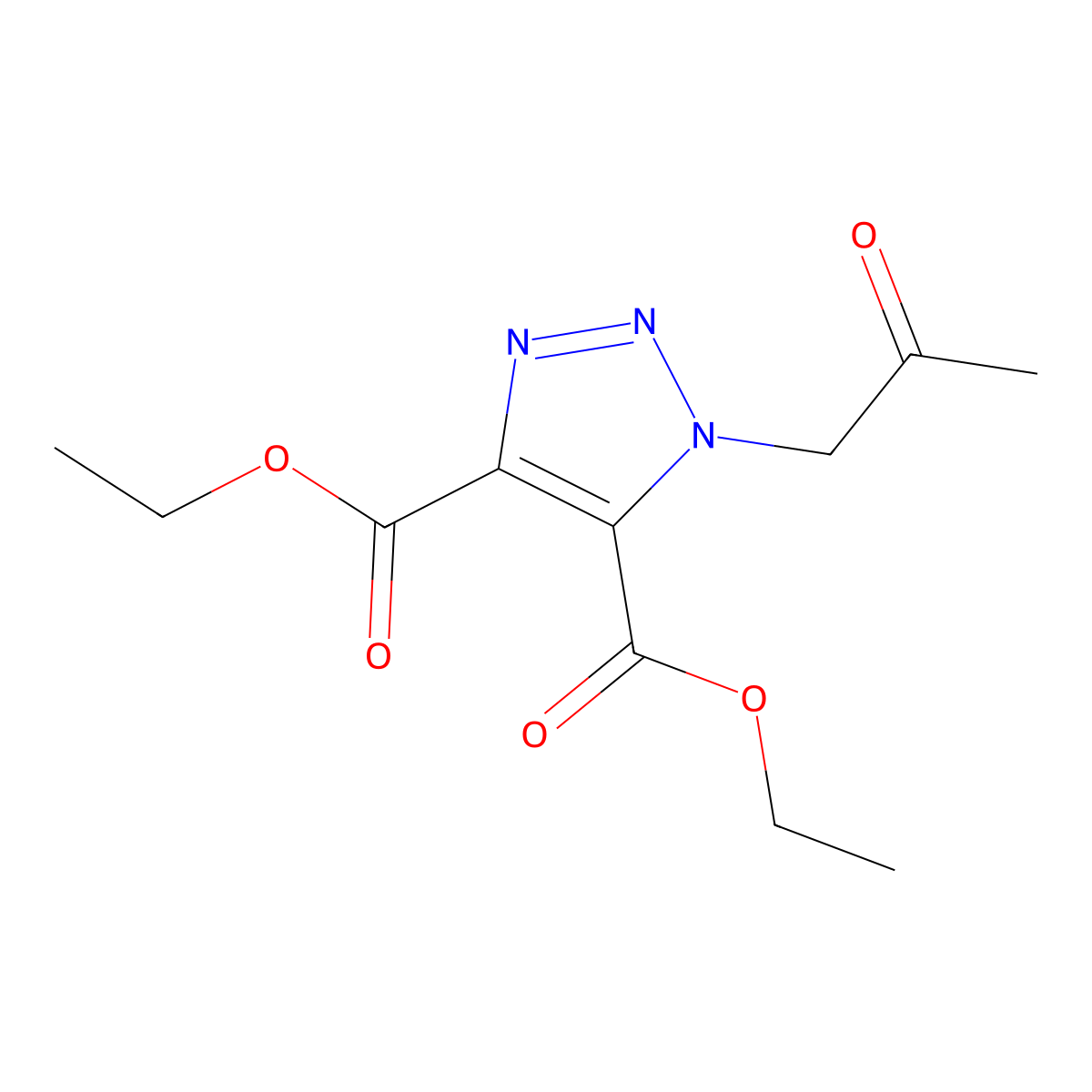 diethyl 1-(2-oxopropyl)-1H-1,2,3-triazole-4,5-dicarboxylate molecular structure, CAS 1638612-51-7