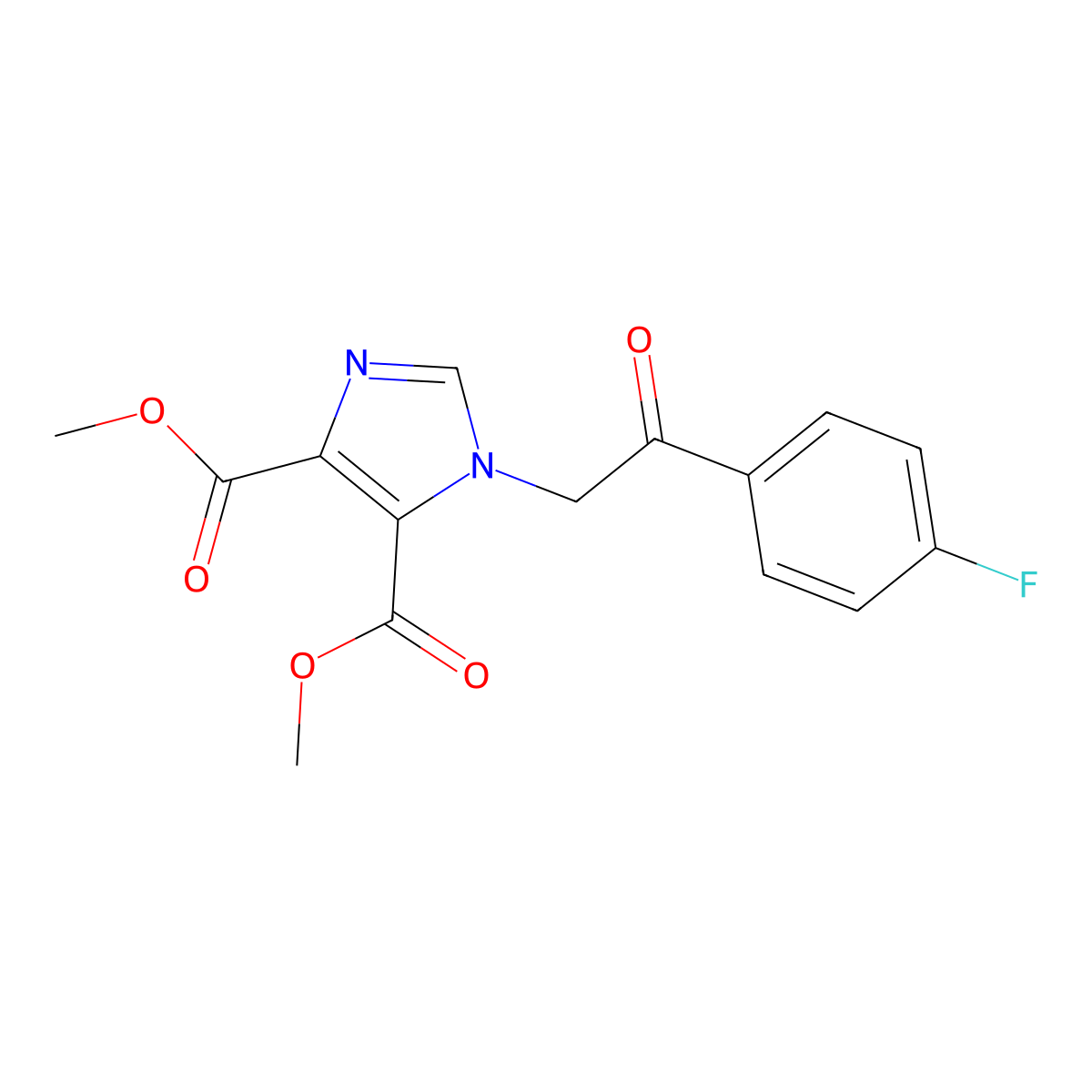 dimethyl 1-[2-(4-fluorophenyl)-2-oxoethyl]-1H-imidazole-4,5-dicarboxylate molecular structure, CAS 1638612-59-5