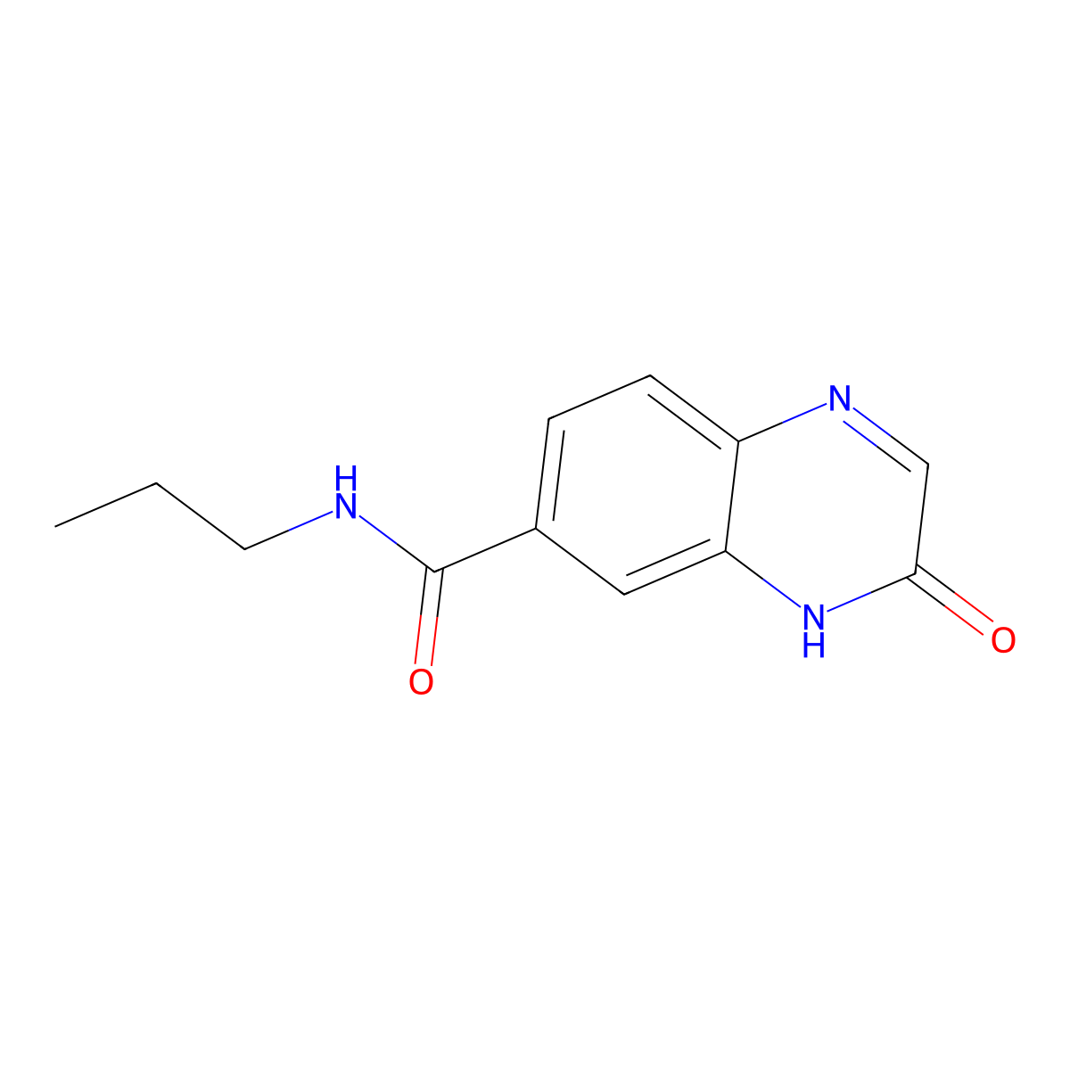 3-oxo-N-propyl-3,4-dihydroquinoxaline-6-carboxamide molecular structure, CAS 1638612-60-8