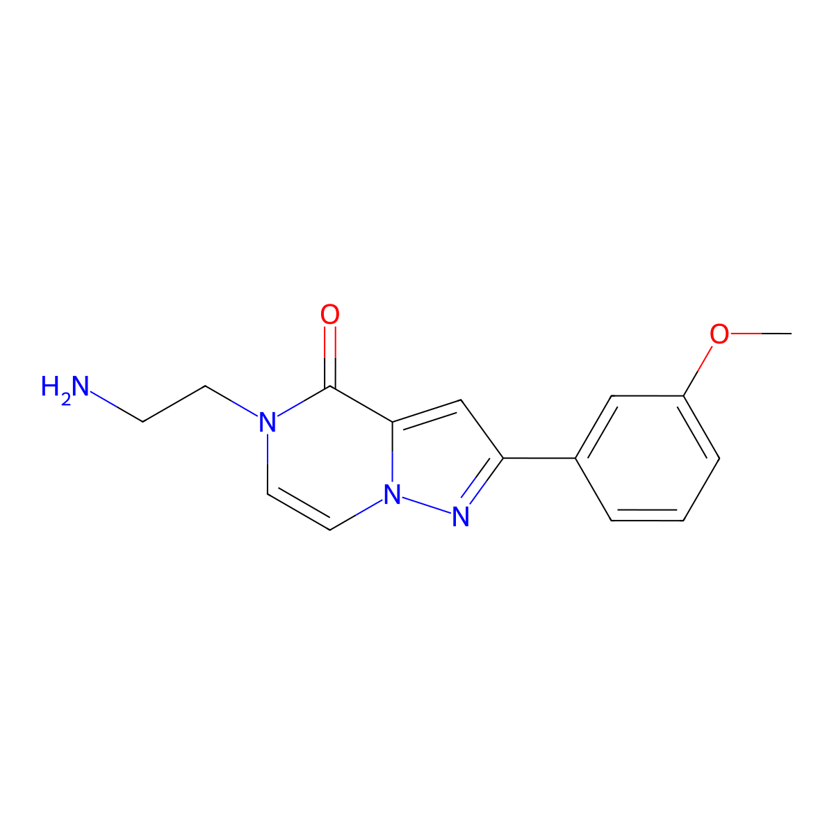 5-(2-aminoethyl)-2-(3-methoxyphenyl)pyrazolo[1,5-a]pyrazin-4(5H)-one molecular structure, CAS 1638612-70-0