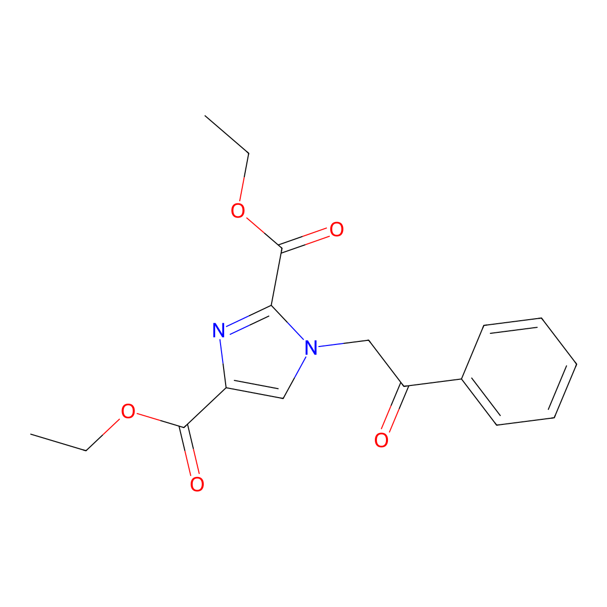diethyl 1-(2-oxo-2-phenylethyl)-1H-imidazole-2,4-dicarboxylate molecular structure, CAS 1638612-75-5