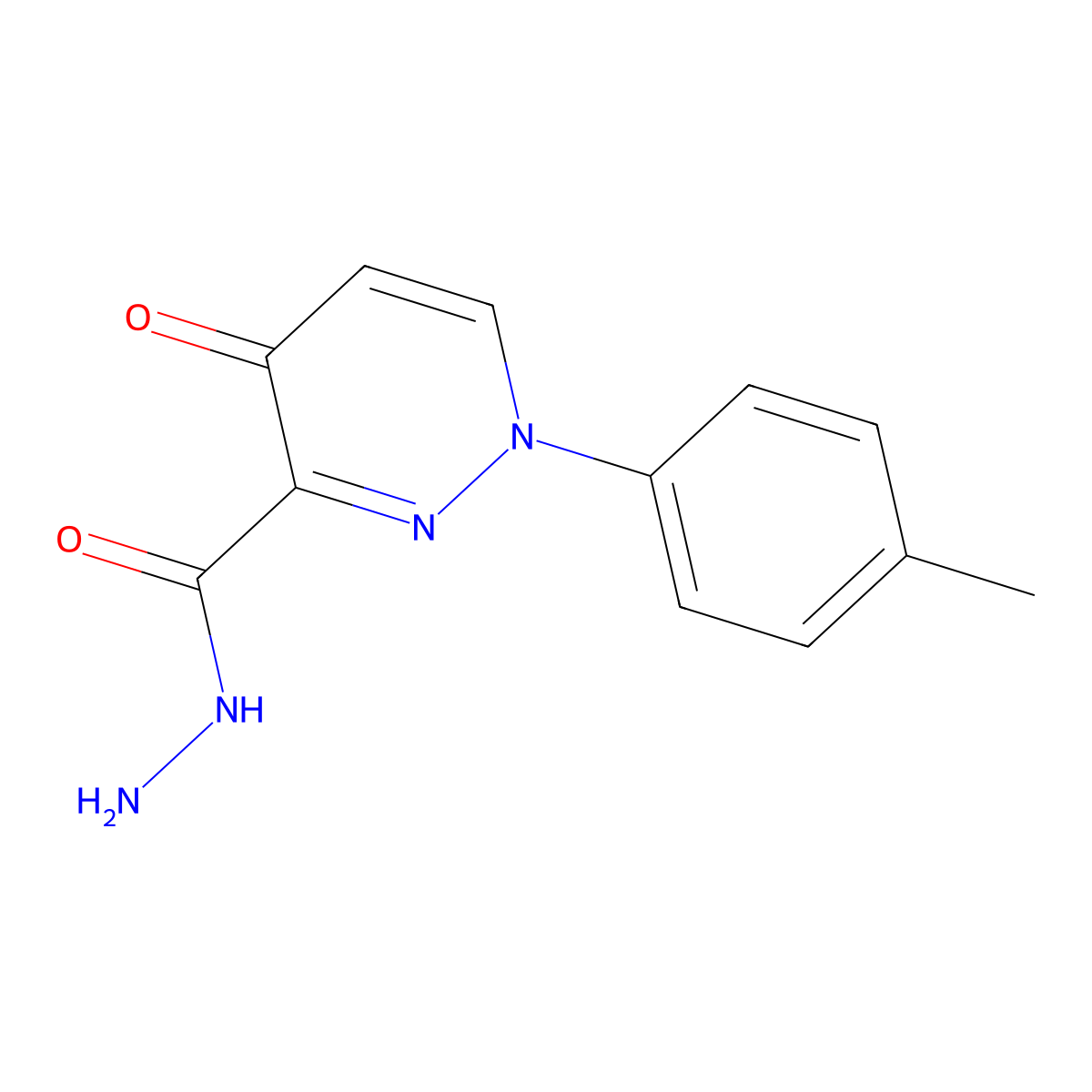 1-(4-Methylphenyl)-4-oxo-1,4-dihydropyridazine-3-carbohydrazide molecular structure, CAS 1638612-78-8