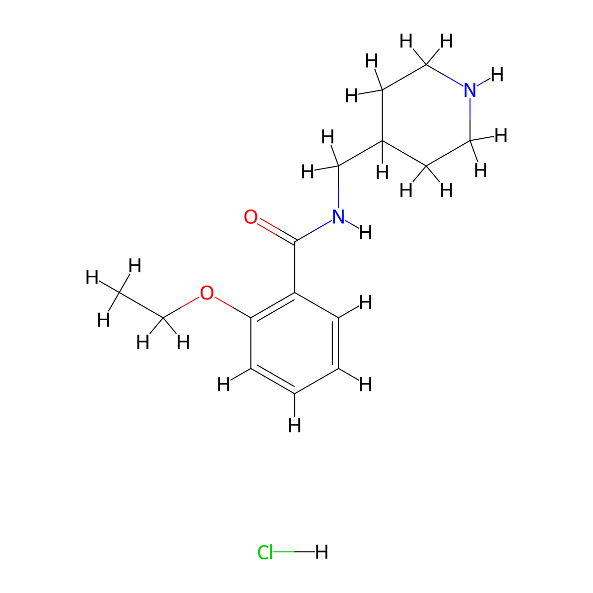 2-ethoxy-N-(piperidin-4-ylmethyl)benzamide hydrochloride molecular structure, CAS 1638612-82-4