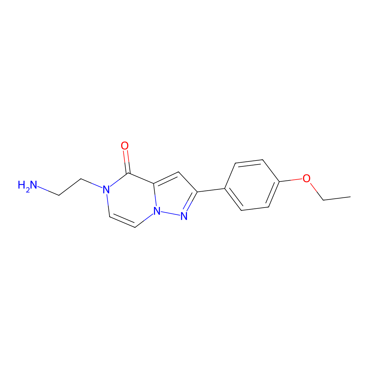 5-(2-aminoethyl)-2-(4-ethoxyphenyl)pyrazolo[1,5-a]pyrazin-4(5H)-one molecular structure, CAS 1638612-89-1