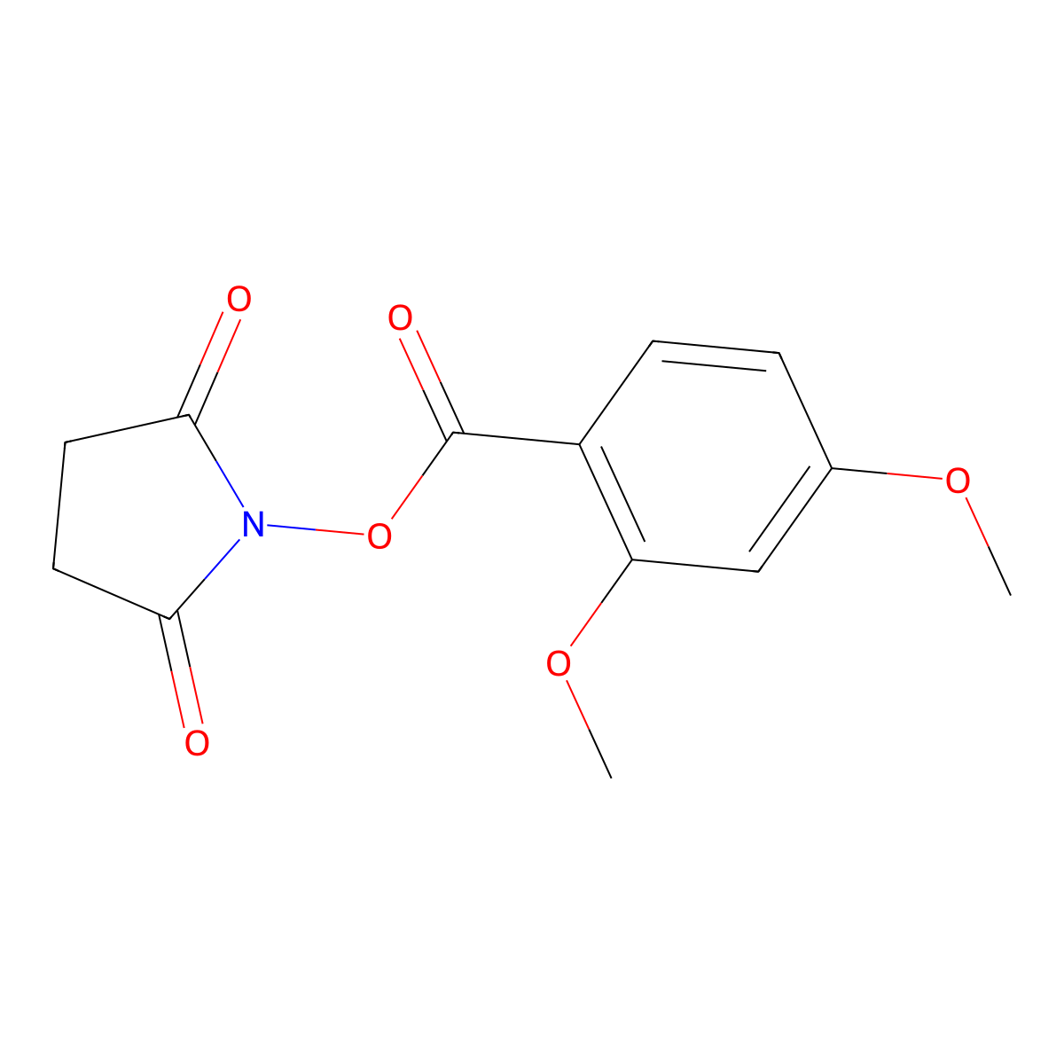 2,5-Dioxopyrrolidin-1-yl 2,4-dimethoxybenzoate molecular structure, CAS 1638612-98-2