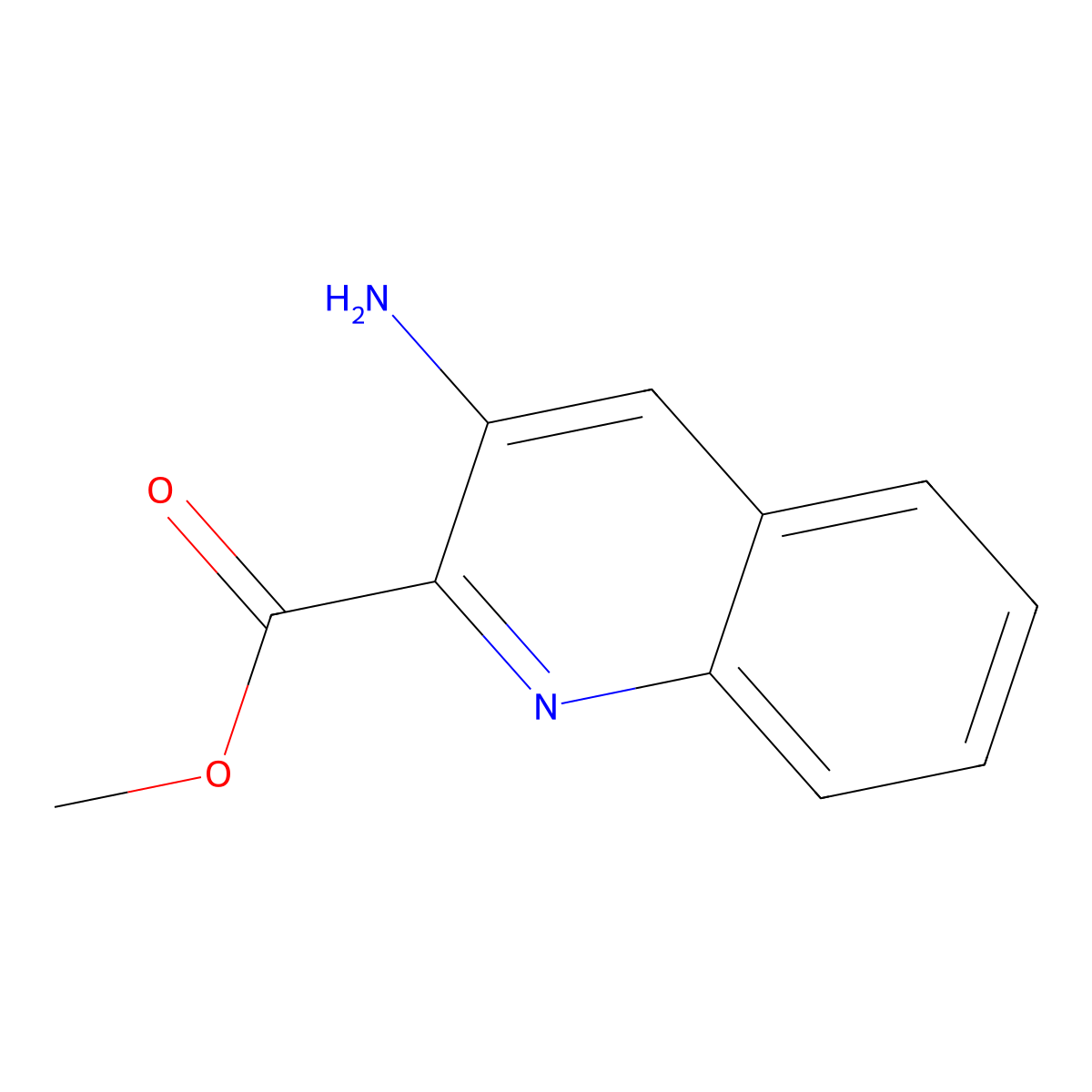 Methyl 3-aminoquinoline-2-carboxylate molecular structure, CAS 1638641-36-7