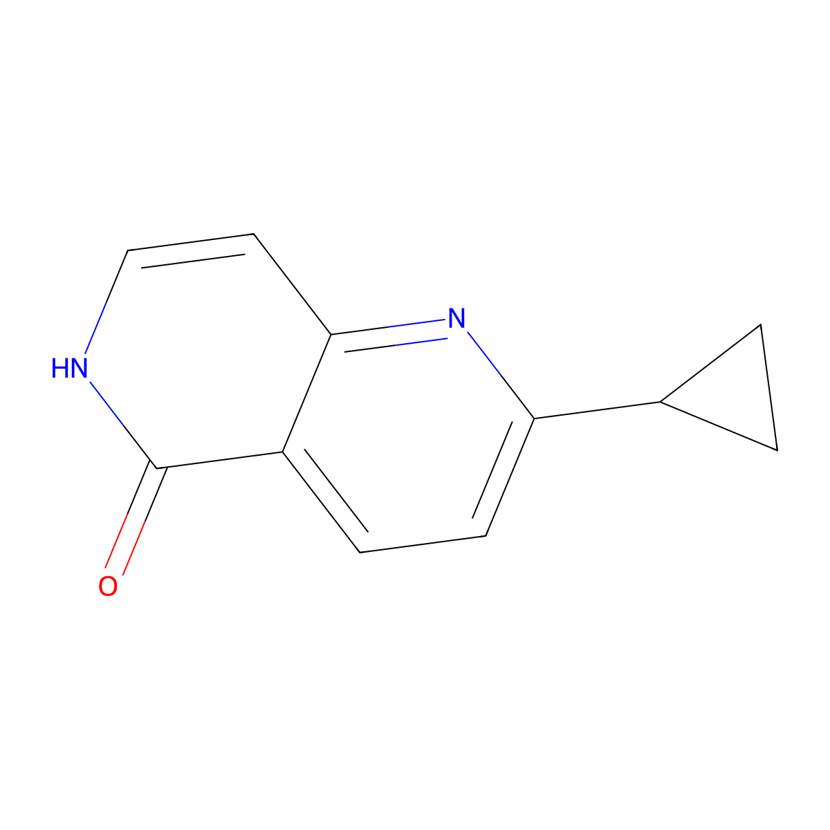 2-Cyclopropyl-1,6-naphthyridin-5(6H)-one molecular structure, CAS 1638646-82-8