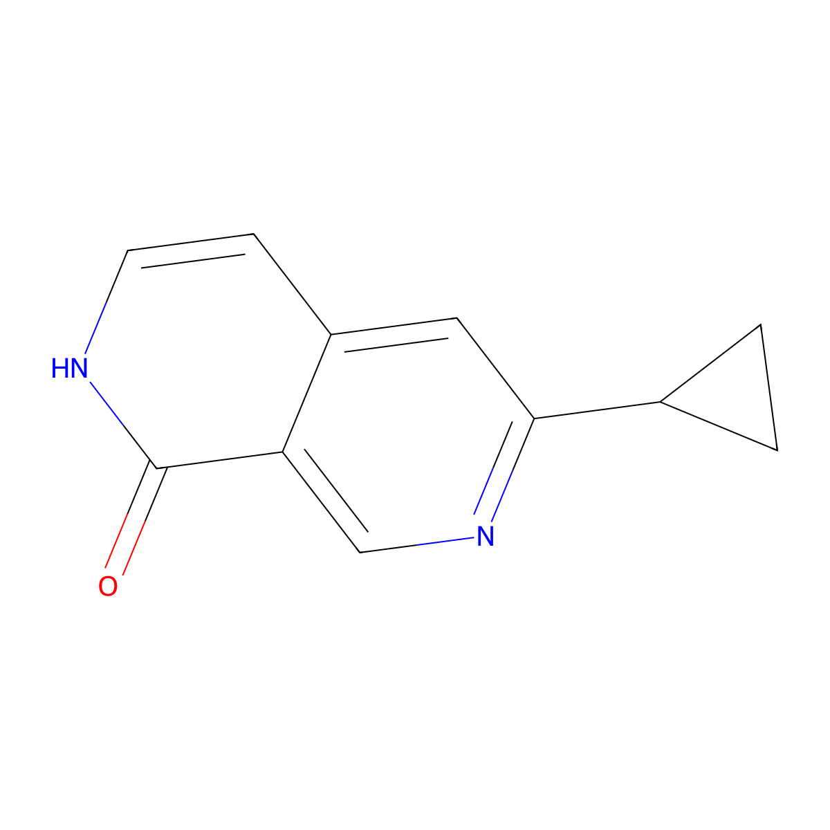 6-Cyclopropyl-2,7-naphthyridin-1(2H)-one molecular structure, CAS 1638646-83-9