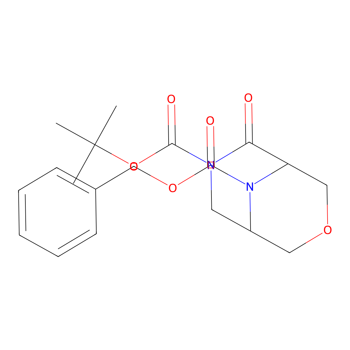 O9-benzyl O7-tert-butyl 6-oxo-3-oxa-7,9-diazabicyclo[3.3.1]nonane-7,9-dicarboxylate molecular structure, CAS 1638652-51-3