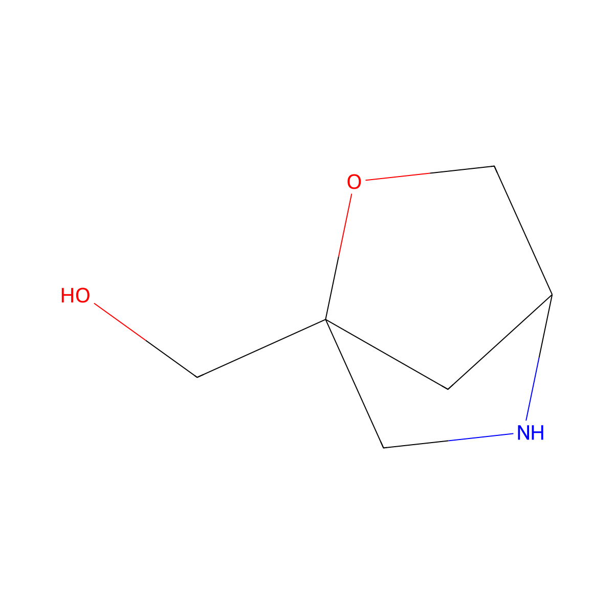 (2-Oxa-5-azabicyclo[2.2.1]heptan-1-yl)methanol molecular structure, CAS 1638652-84-2
