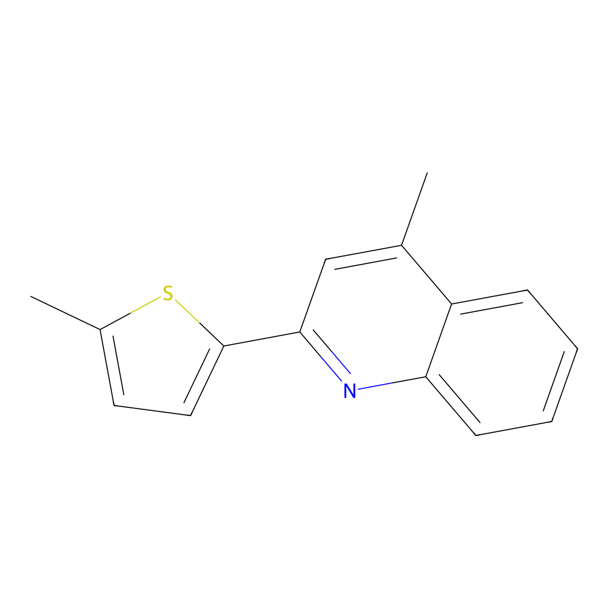 4-Methyl-2-(5-methyl-2-thienyl)quinoline molecular structure, CAS 1638684-22-6