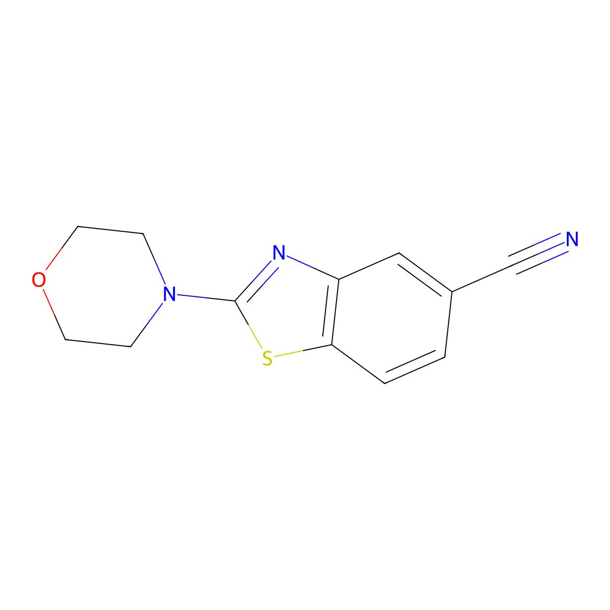 2-Morpholinobenzo[d]thiazole-5-carbonitrile molecular structure, CAS 1638696-01-1