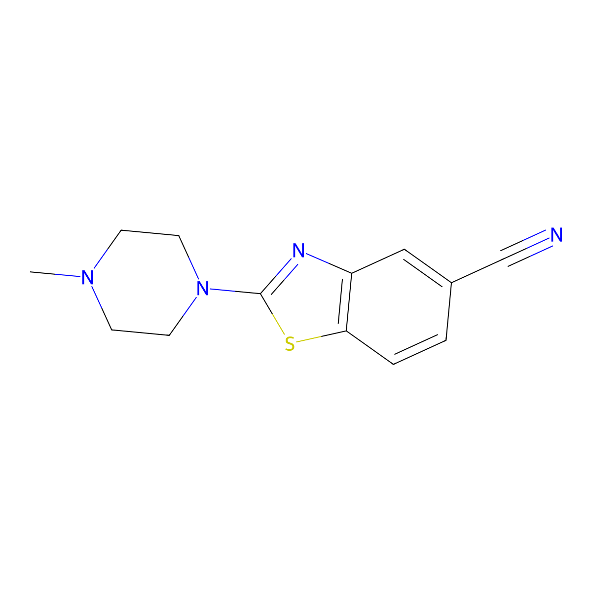 2-(4-Methylpiperazin-1-yl)benzo[d]thiazole-5-carbonitrile molecular structure, CAS 1638696-03-3